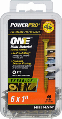 6 x 1 in. Exterior Flat Head One Screw, Bronze Epoxy, 5PK