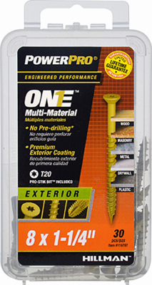 8 x 1.25 in. Exterior Flat Head One Screw - Bronze Epoxy   Pack of 5
