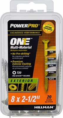8 x 2.5 in. Exterior Flat Head One Screw - Bronze Epoxy Pack of 5