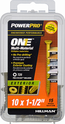 10 x 1.5 in. Exterior Flat Head One Screw - Bronze Epoxy, Pack of 15