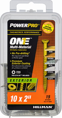 10 x 2 in. Exterior Flat Head One Screw - Bronze Epoxy, Pack of 15