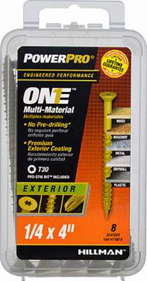 240677 0.25 x 4 in. Exterior Flat Head One Screw - Bronze Epoxy   Pack of 5