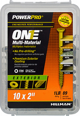10 x 2 in. Exterior Flat Head One Screw - Bronze Epoxy, Pack of 95
