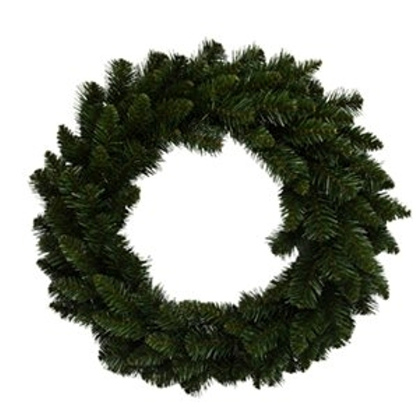 24 in. Green PVC Artificial Wreath