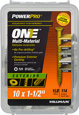 10 x 0.5 in. Exterior Flat Head One Screw - Bronze Epoxy, Pack of 122