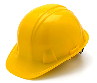 TruGuard Cap Style 4 Point Ratchet Hard Hat, Yellow