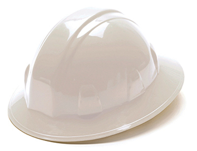 TruGuard Full Brim 4 Point Ratchet Hard Hat, White