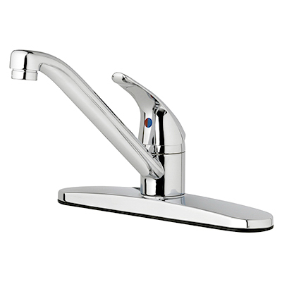 Picture of Homewerks Worldwide 242100 HomePointe Rounded Kitchen Faucet with Single Lever Handle - Chrome