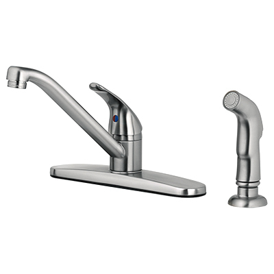 Picture of Homewerks Worldwide 242102 HomePointe Kitchen Faucet with Single Lever Handle - PVD Brushed Nickel