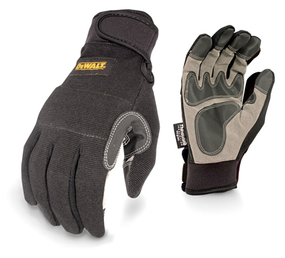 242567 Dewalt General Utility Synthetic Leather Palm Work Glove - Black, Large