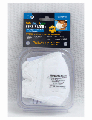 Picture of DDME 240767 N95 Softseal Valved Mask - Medium, Pack of 3