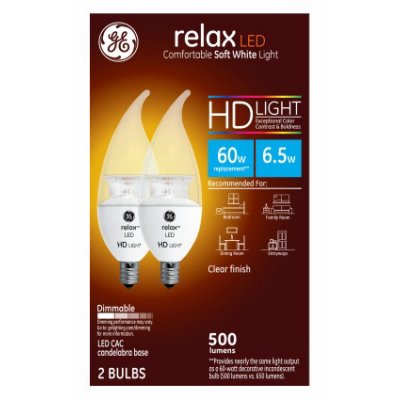 240217 5.5W Candle Shape Soft White Light Color Bulb - Pack of 4