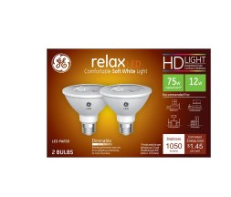 12W Par30 Shape Soft White Light Color Clear Bulb - Pack of 2