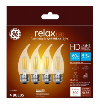 5.5W Soft White Clear Bulb - Pack of 4