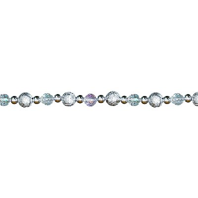 Picture of Dyno Seasonal Solutions 238829 8 ft. Traditions Bead Garland - Sterling&#44; Iridescent & Silver