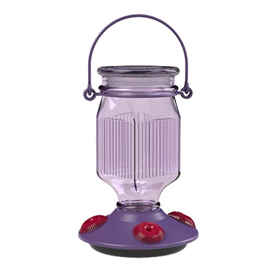 Picture of Woodstream 242355 Lavender Field Top Fill Glass Hummingbird Feeder