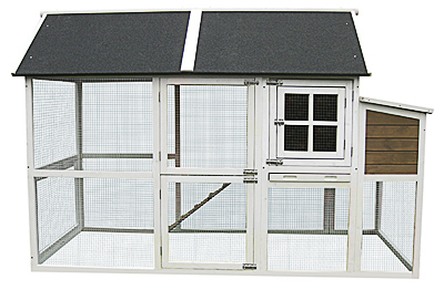 Picture of Innovation Pet 242674 Extra Large Chicken Coop&#44; Light Green with Cream Trim & Red Door