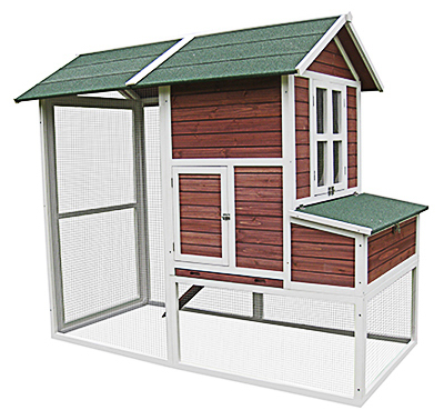 Picture of Innovation Pet 242676 Extra Large Chicken Ranch Coop, Dark Red with Black Trim