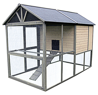 Picture of Innovation Pet 242682 Extra Large Walk in Hen Coop&#44; Taupe with Dark Chocolate Trim