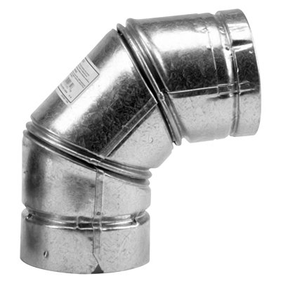 Type L Pellet Stove Pipe 90-Degree Elbow - 4" Diameter