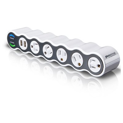 Picture of 360 Electrical 229078 5 Outlets Rotate 360 deg USB 2.1 Surge Protector