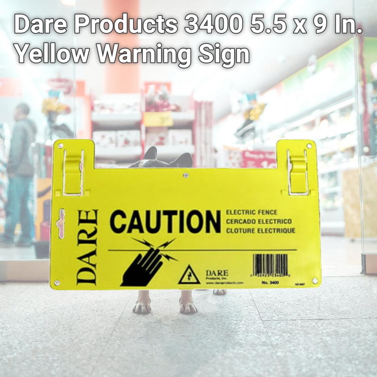 Picture of Dare Products 3400 5.5 x 9 In. Yellow Warning Sign