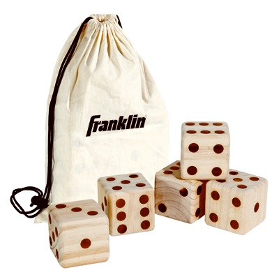 Picture of Franklin Sports 247010 3.5 x 3.5 in. Wooden Dice - 6 Piece