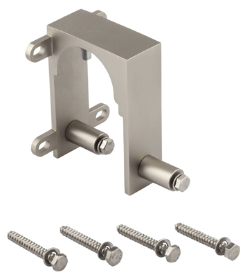 1080 Sliding Door Bypass Bracket - Satin Nickel
