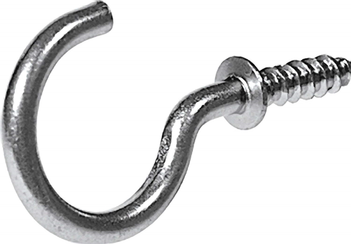 0.87 in. Nickel Cup Hooks - Pack of 8