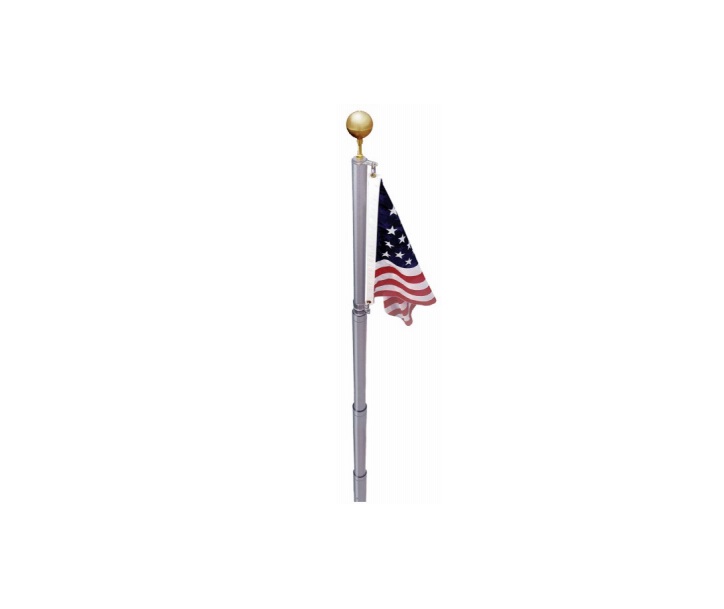 21 ft. Telescoping Aluminum Pole & Flag Set