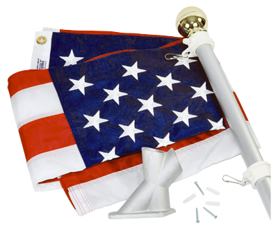 6 ft. x 1.25 in. Aluminum Pole Flag Set