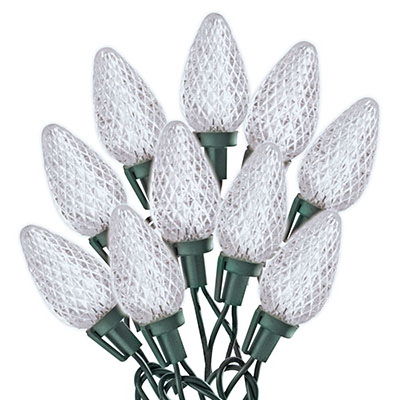 Holiday Wonderland C9 LED Light Set - Cool White - Green Wire - 75 Count