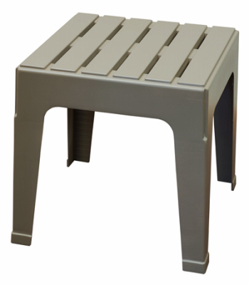 Picture of Adams 242533 Big Easy Stack Table&#44; Gray - 17.75 x 18.9 x 18.9 in.
