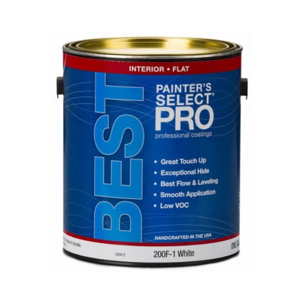 1 gal 200F White Flat Wall Paint
