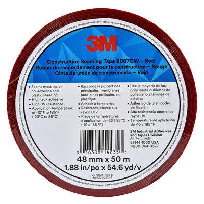 Picture of 3M 239269 1.87 in. x 55 Yards Seaming Tape - Red