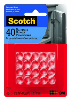 Picture of 3M 236661 0.5 in. Clear Round Bumpers - 40 Count