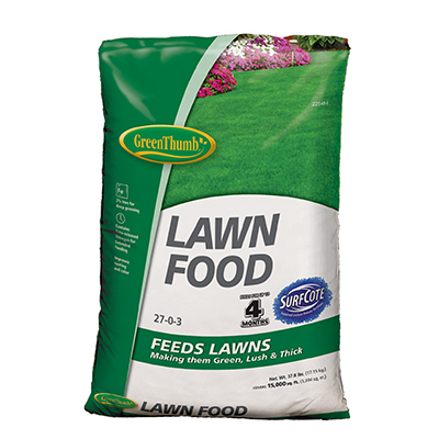 15000 sq ft. Green Thumb Coverage, 27-0-3 Lawn Food