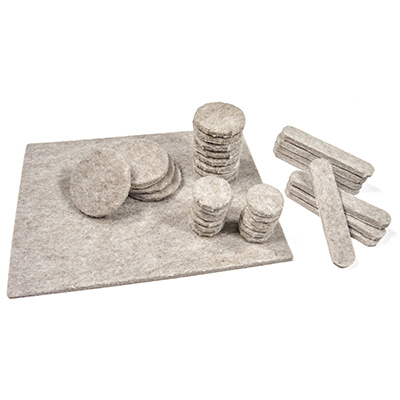 TruGuard Felt Pads, Tan - Pack of 33