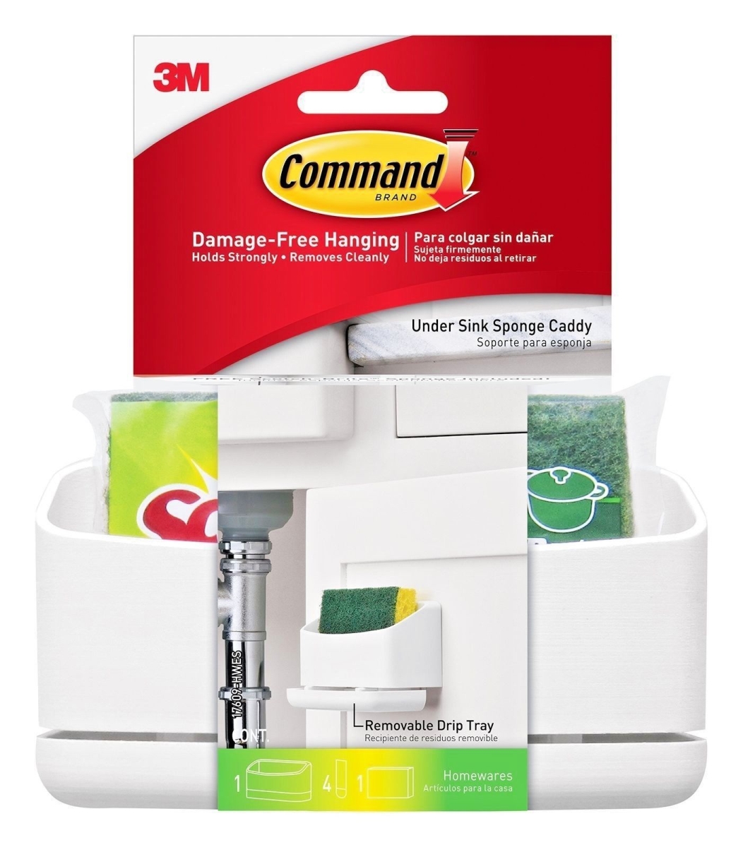 Picture of 3M 243705 Command Under The Sink Sponge Caddy  White Pack of 2