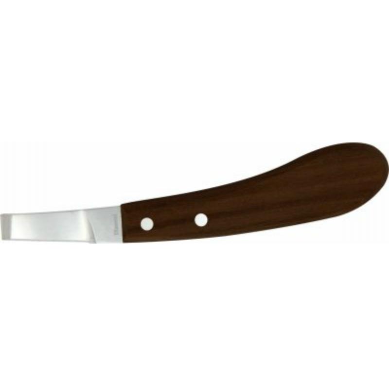Picture of Diamond Farrier 228044 Hardwood Handle Narrow Blade Hoof Knife, Right Handed