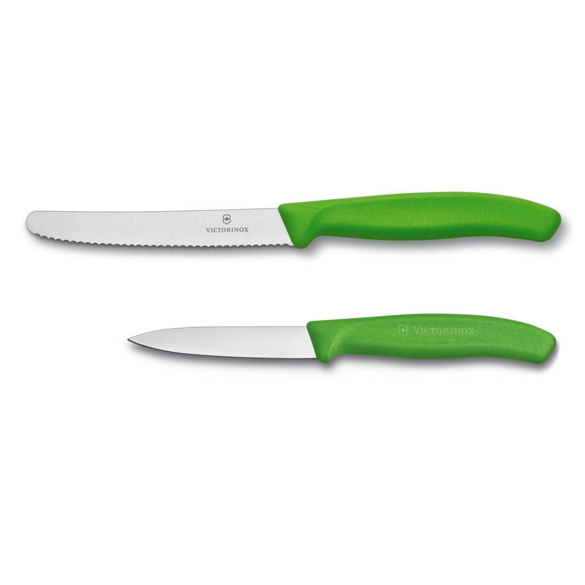 Picture of Victorinox Swiss Army 246926 Utility & Paring Pillow Knife with Green Handle