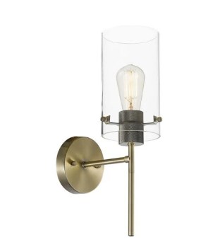 Picture of Globe Electric 248046 4.73 x 16 in. 60W Cusco Collection 1 Light Antique Brass Wall Sconce