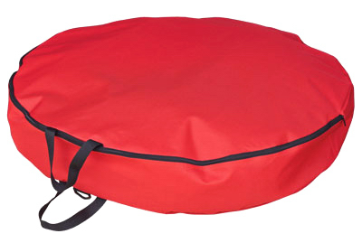 36 in. Red Artificial Wreath Storage Bag