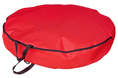 30 in. Red Artificial Wreath Storage Bag