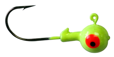 Picture of Big Rock Sports 245573 0.13 oz Chartreuse Round Jig Head&#44; Pack of 10