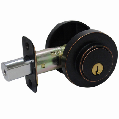 Tru-Guard Aged Bronze Contemporary Round Deadbolt