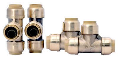 Sharkbite 1/2in x 1/2in x 1/2in Push to Connect Brass Tee - U362LFA4