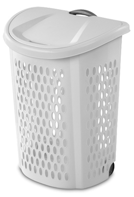 Picture of Sterilite 208377 28.38 in. Ultra Wheeled Hamper  White 