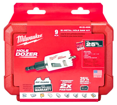 Milwaukee Tool  General Purpose Hole Dozer Hole Saw Kit - 9 piece