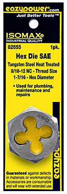 0.57 x 12 in. Coar Hex Die